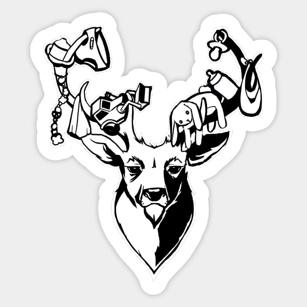 Deer Dad Sticker by avogel